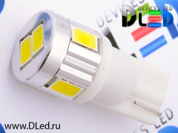   Автолампа светодиодная T10 - W5W - 6 SMD 5630 + Стабилизатор (2шт.)