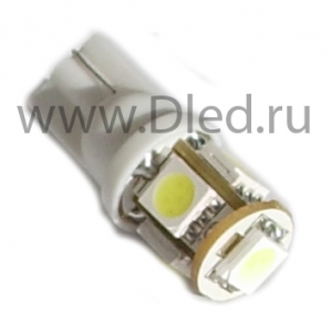   Автолампа-светодиодная 24V T10 - W5W - 5 SMD 5050