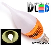  Светодиодная лампа E14 3W матовая холодный белый