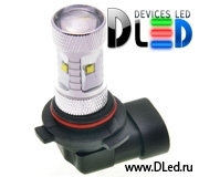   Автолампа светодиодная HB3 9005 - 6 CREE XB + Линза (2шт.)