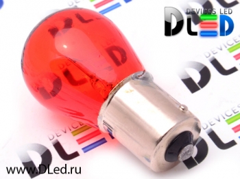  Галогенная автомобильная лампа P21W - 1156 21W 12V Красная (2 лампы)