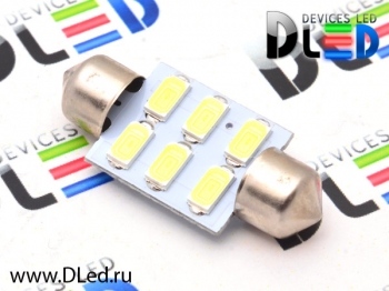   Автолампа светодиодная C5W FEST 36мм + SV8,5 - 6 SMD5630 (2шт.)