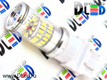   Автолампа светодиодная P27W - T25 - 3156 -  W2,5х16d - 48 SMD3014 + Стабилизатор (2шт.)