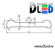   Алюминиевый профиль 25х4.5мм