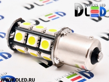   Автолампа светодиодная 24V 1156 - PY21W - S25 - BAU15s - 18 SMD 5050 Black