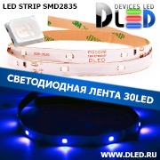   Светодиодная лента IP22 SMD 2835 (30 LED) 12V DC Синий