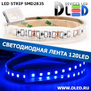   Влагозащищённая светодиодная лента в трубке SMD 2835 (120 LED) ip67 Синий