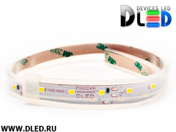   Влагозащищённая светодиодная лента в трубке SMD 2835 (60 LED) ip67 Белый