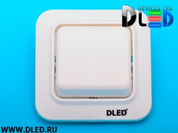   Скрытый выключатель DLED 6А 1-клавиша Белый