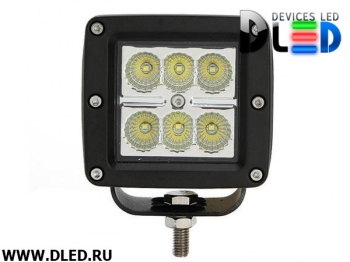   Фара рабочего освещения 6 led CREE Dled 18W Flood Ближний свет (Точечный)