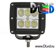   Фара рабочего освещения 6 led CREE Dled 18W Flood Ближний свет (Точечный)