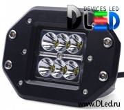   Фара рабочего освещения 6 led CREE Dled 24W BL Flood Ближний свет (Точечный)