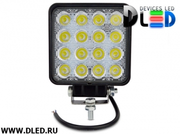   Фара рабочего освещения 16 led Epistar Dled 48W Flood Ближний свет (Точечный)