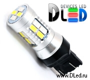   Автолампа светодиодная W21W - T20 - 7443 - W3х16q - 20 SMD 5730 Белый-Желтый (2шт.)