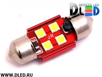   Автолампа светодиодная C5W FEST 31 мм - 4 SMD 3030 с обманкой (2шт.)