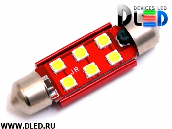   Автолампа светодиодная C5W FEST 41 мм - 6 SMD 3030 с обманкой Синий (2шт.)