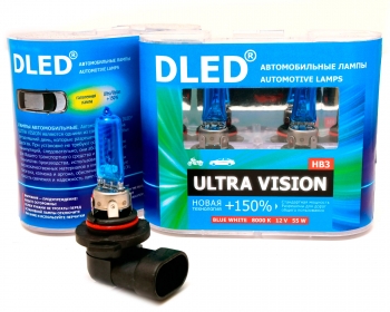   Автомобильная лампа HB3 9005 8000K DLED "Ultra Vision"