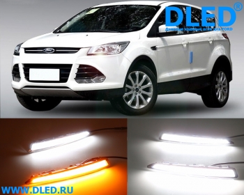   Штатные дневные ходовые огни Dled 2x12w Ford Kuga/Escape 2013