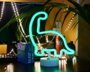   Настольный неоновый светильник "Динозавр" зелёный DLED