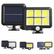   Уличный светодиодный светильник DLED 6LED COB c переносной солнечной батареей, мощный аккумуляторный с датчиком движения, водонепроницаемый на стену дома